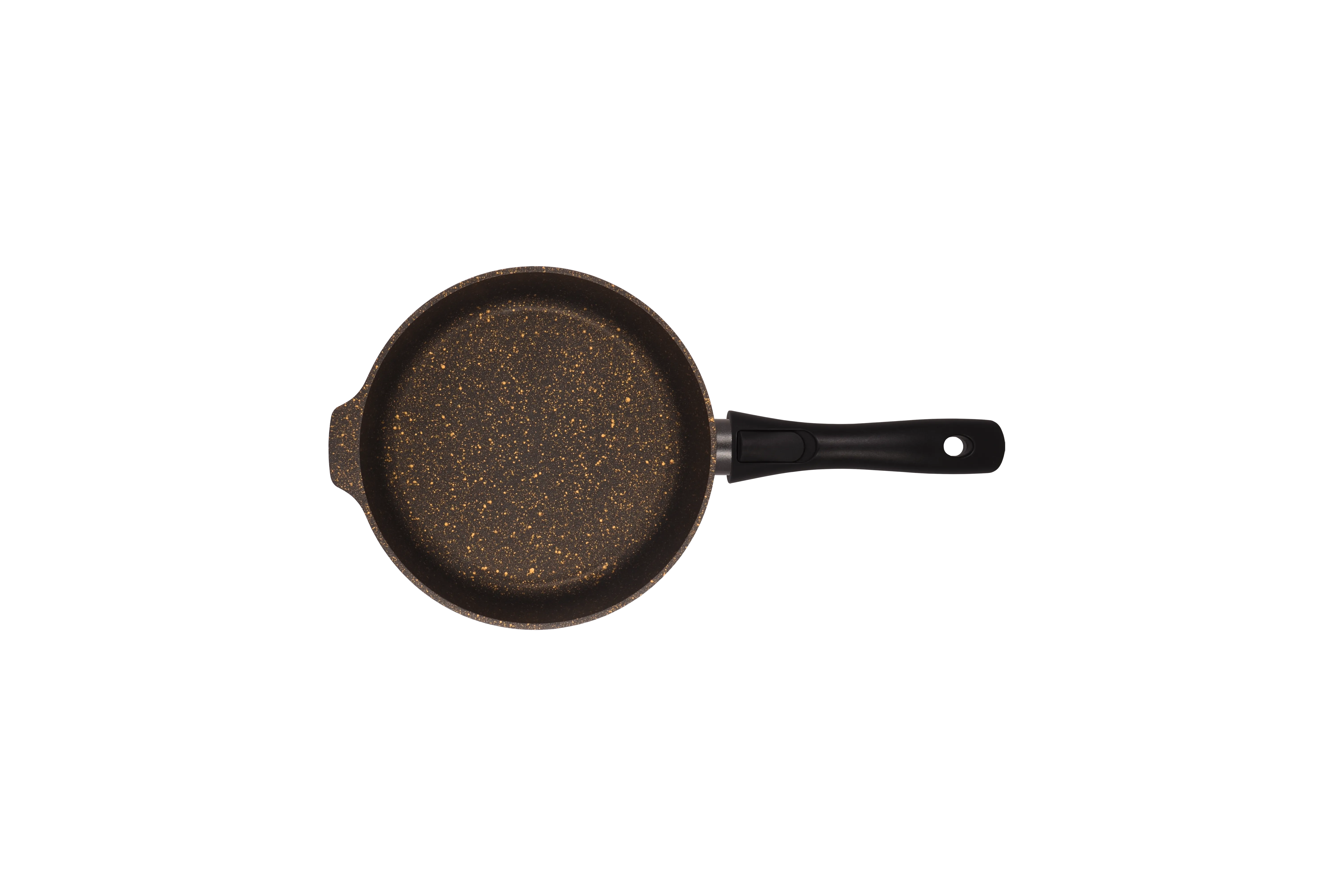 сгчз222а Сковорода глубокая 22 см со съёмной ручкой, со стеклянной крышкой АП линия Грация (черный_золото) 2 пнг 