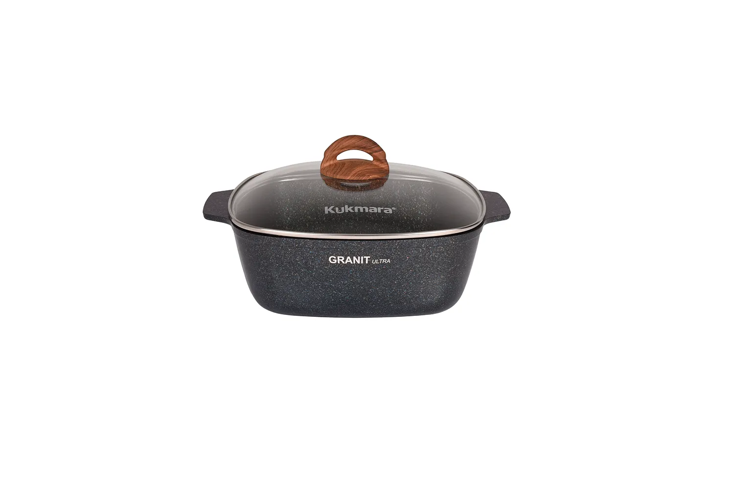 Кастрюля - Жаровня квадратная Granit Ultra 5л со стекл крышкой (Blue), 28х28см 1