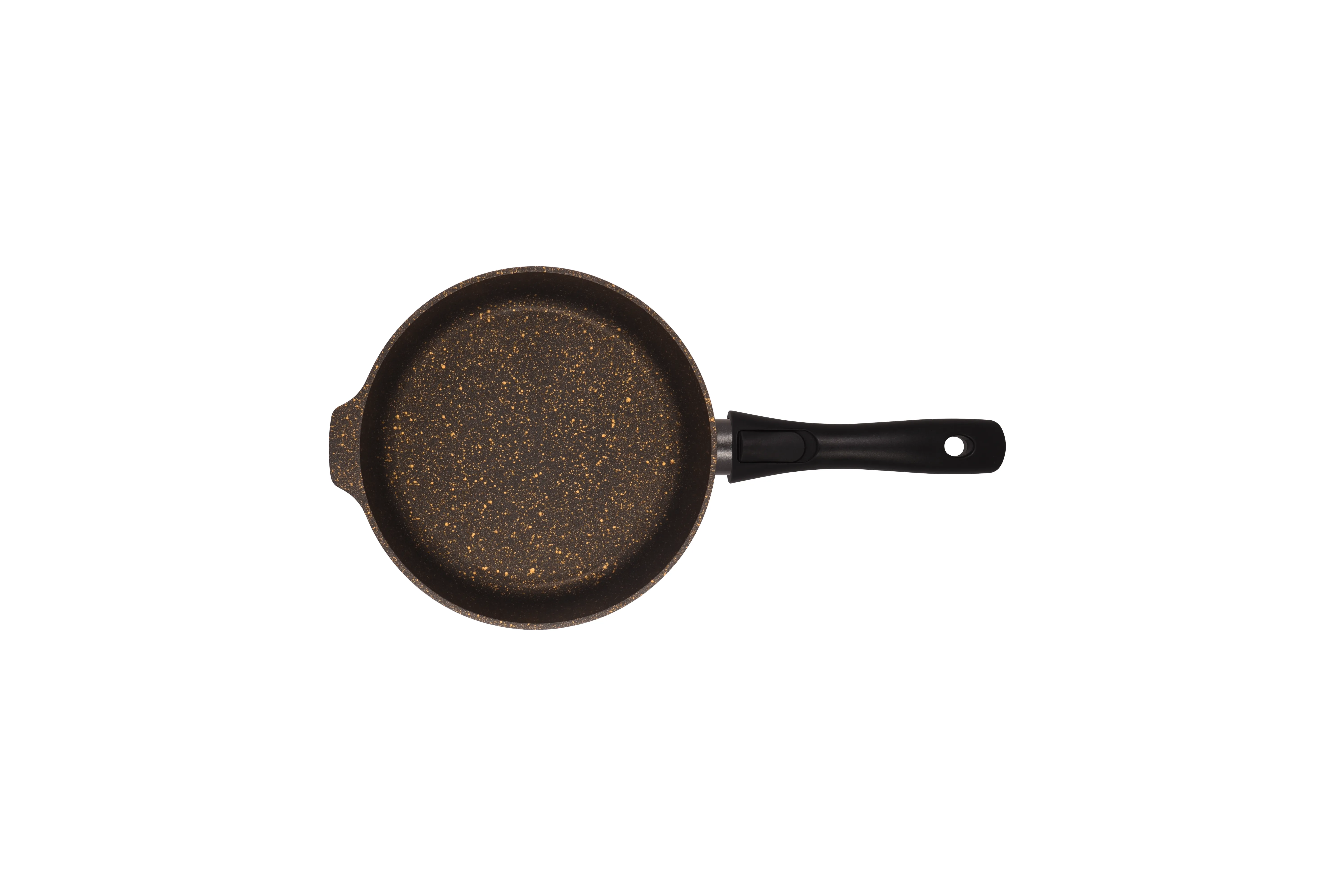 сгчз222а Сковорода глубокая 22 см со съёмной ручкой, со стеклянной крышкой АП линия Грация (черный_золото) 2 