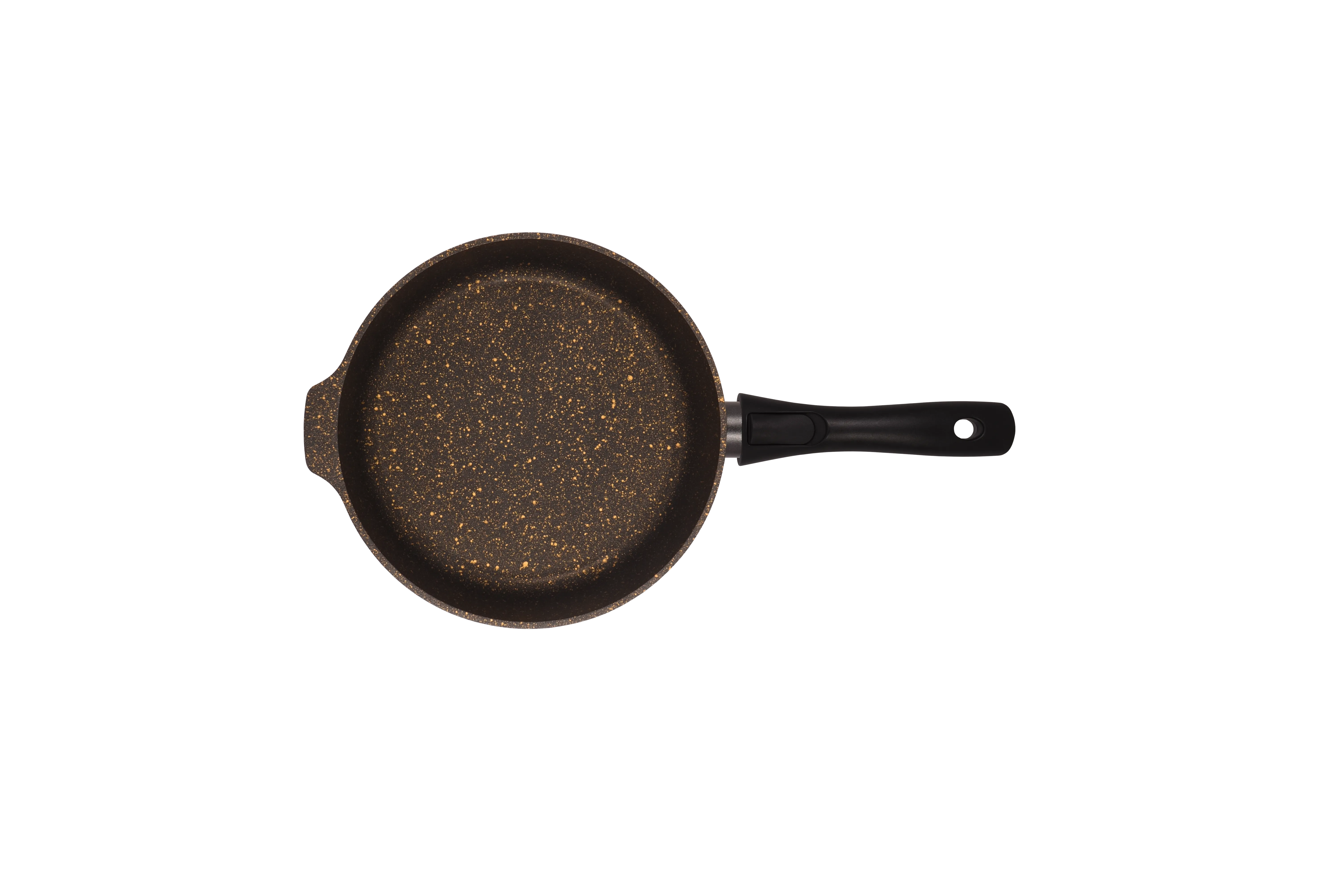 сгчз242а Сковорода глубокая 24 см со съёмной ручкой, со стеклянной крышкой АП линия Грация (черный_золото) 2 пнг 